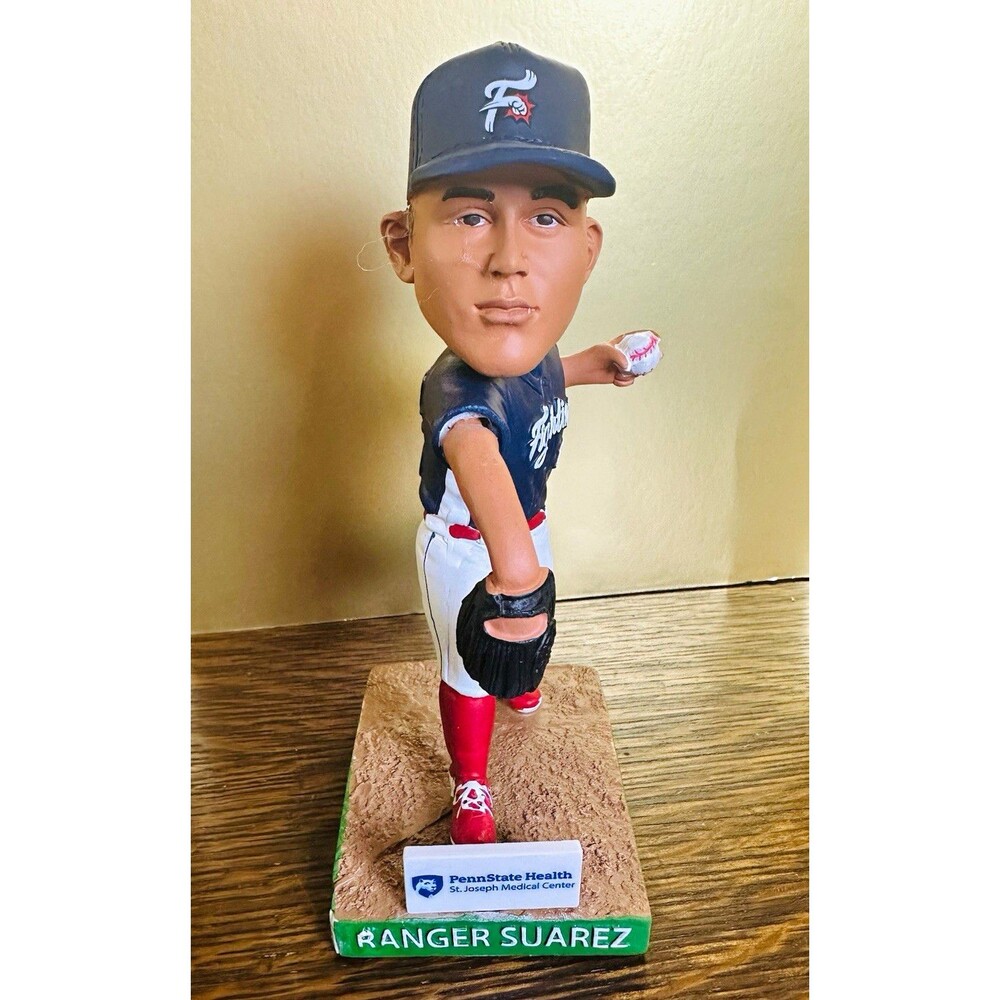 Reading Fightin’ Phils Ranger Suarez Baseball Hand-Painted Resin Bobblehead